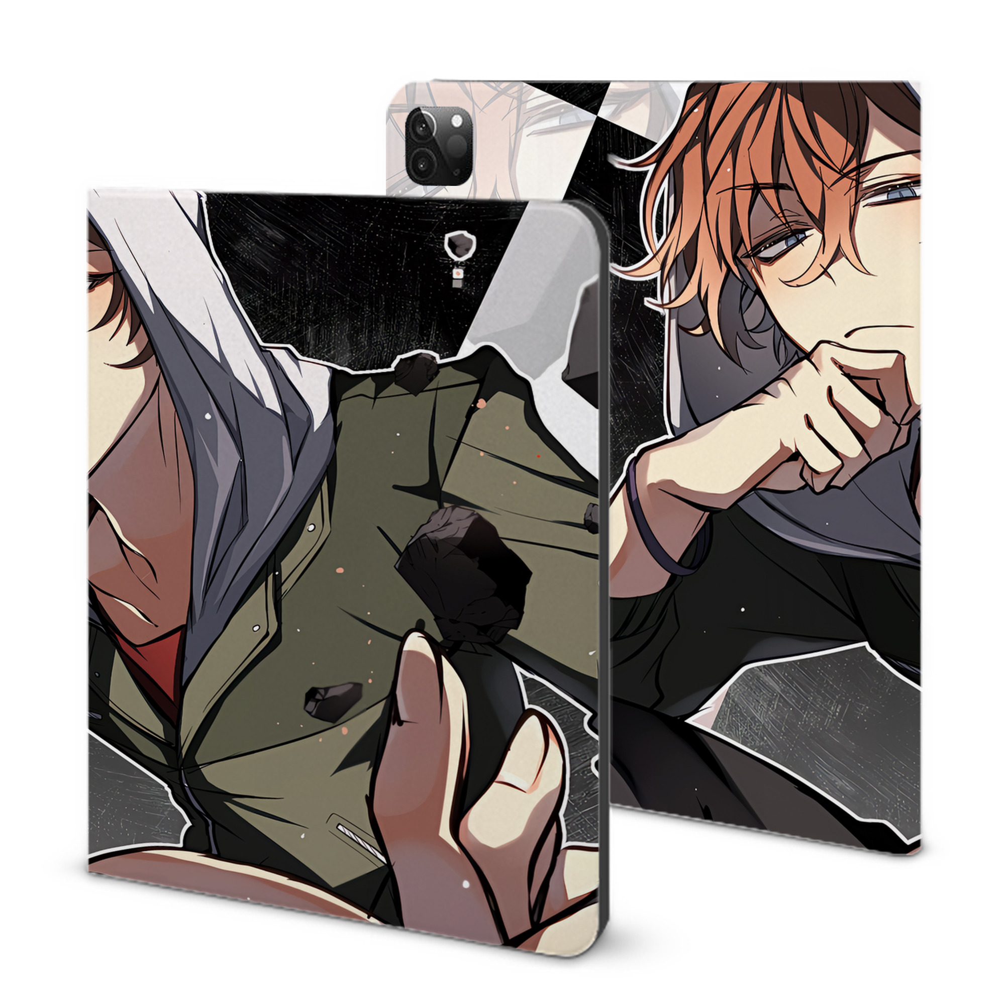 （画像用） 文豪ストレイドッグス Bungo Stray Dogs IPadケース ペンホルダー付き ブックスタイルデザイン